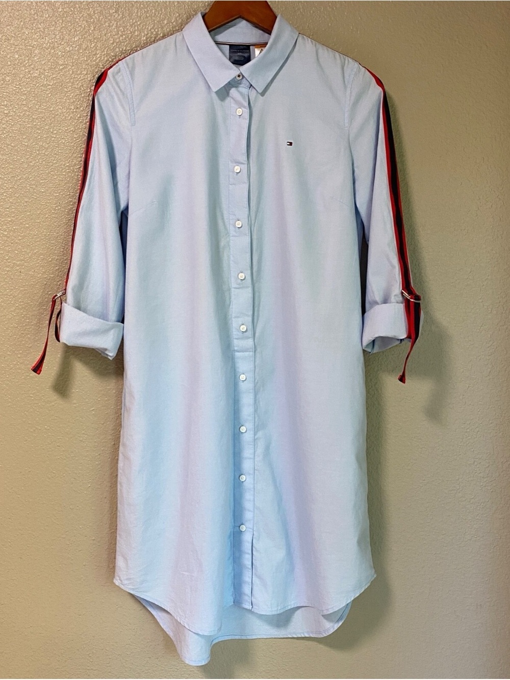 Tommy Hilfiger light blue oxford midi dress - Picture 3 of 7